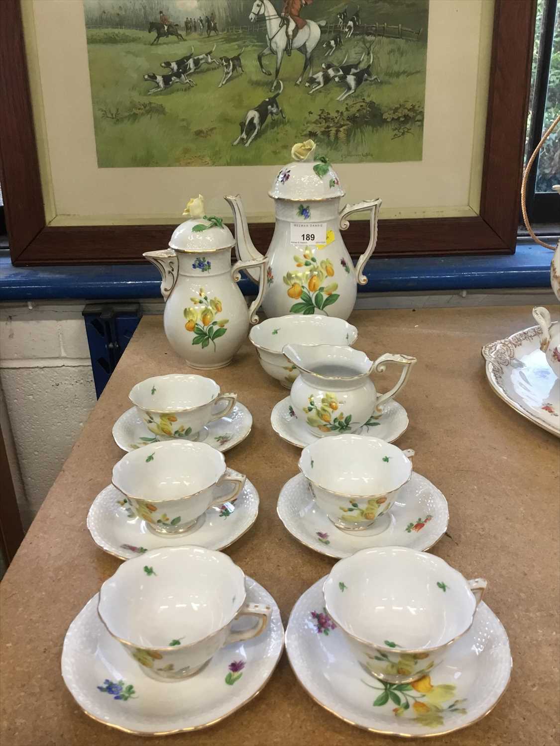 Lot 189 - Herend porcelain coffee service