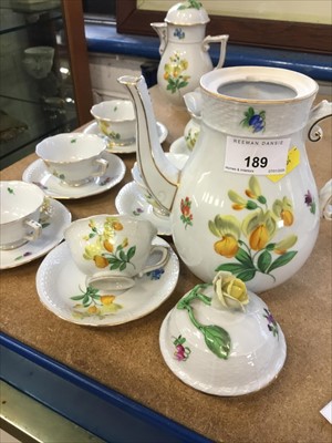 Lot 189 - Herend porcelain coffee service
