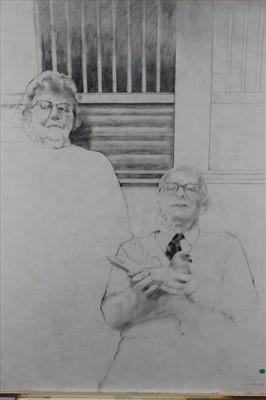 Lot 1207 - *Bryan Organ (b.1935) pencil portrait