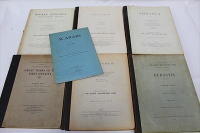 Lot 1312 - Late 19th and early 20th Century The Egypt Exploration Fund bound reference books