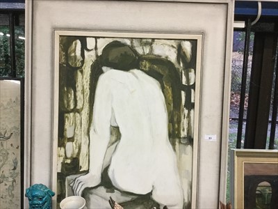 Lot 83 - Group of assorted oil on canvas works to include female figure