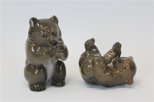 Lot 2036 - Royal Copenhagen porcelain model of a bear,...