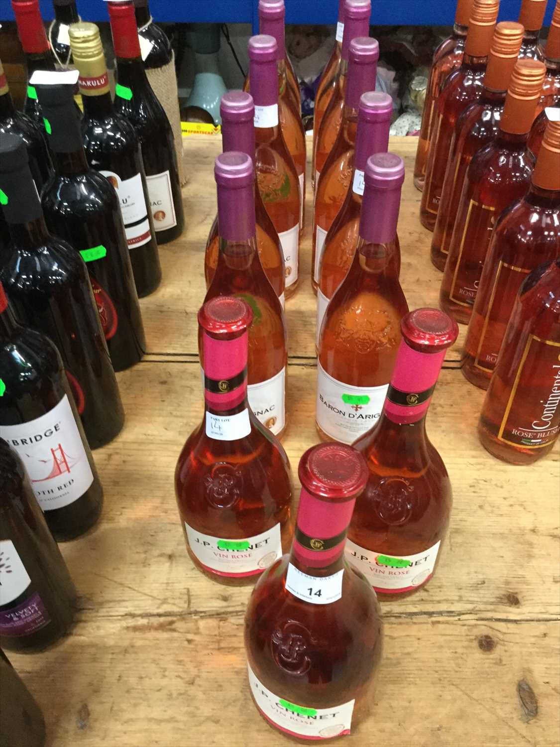 Lot 14 - Rose Wine- thirteen bottles to include J.P. Chenet Vin Rose (13)