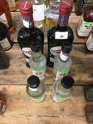 Lot 48 - Sambuca- 35cl (x4 bottles) together with Martini Rossi 750ml (x2 bottles) (6 bottles total)