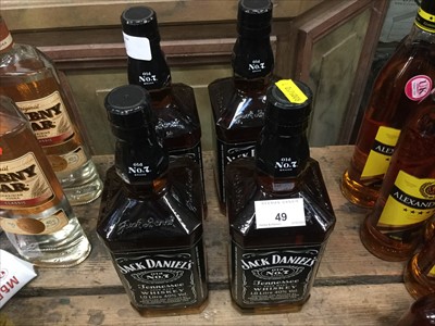 Lot 49 - Whiskey- Jack Daniel's 1 litre (x4 bottles)