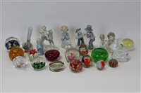 Lot 2046 - Collection of glass paperweights (x 15) and...