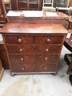 Lot 866 - Victorian mahogany chest of two short and three long graduate drawers