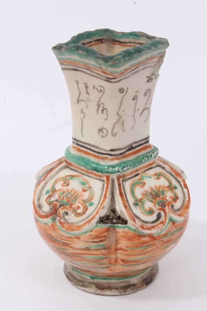 Lot 55 - Unusual 18th / 19th century pottery vase
