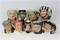 Lot 2050 - Eight Royal Doulton character jugs - Beefeater...
