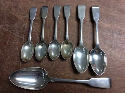 Lot 663 - Selection seven silver spoons