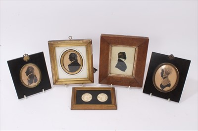 Lot 776 - Group of silhouette miniatures