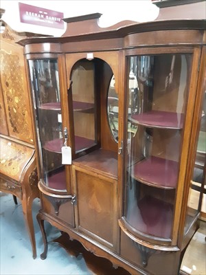 Lot 873 - Good quality Edwardian inlaid mahogany display cabinet