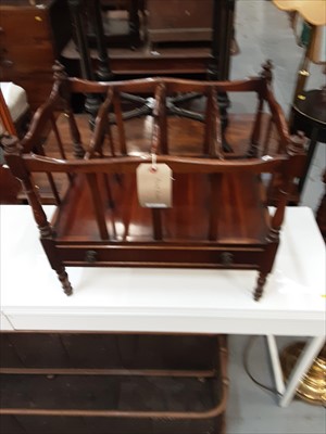 Lot 902 - Four reproduction mahogany coffee tables, reproduction Canterbury and side table with two drawers (6)