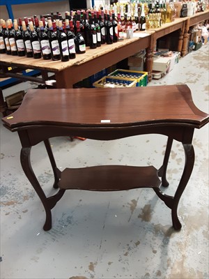 Lot 904 - Georgian style mahogany serpentine card table on carved cabriole legs