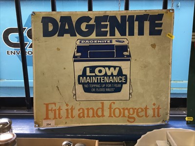 Lot 204 - Vintage Dagenite enamel advertising sign - 'Fit it and forget it'