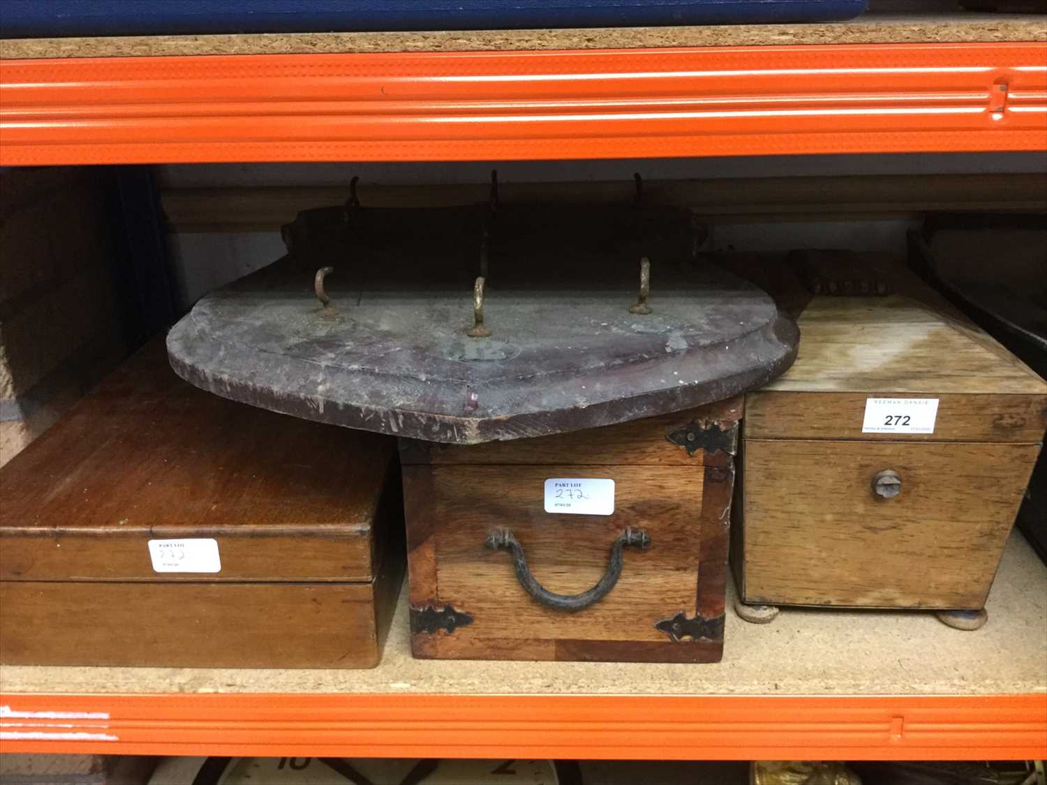 Lot 272 - Group of treen items, together with musical