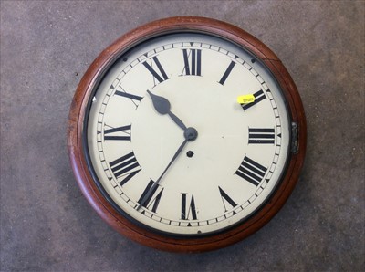 Lot 211 - Victorian mahogany wall clock
