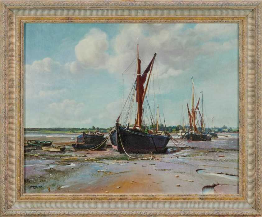 Lot 926 - A.S.H. Hogg - Low Tide at Pin Mill