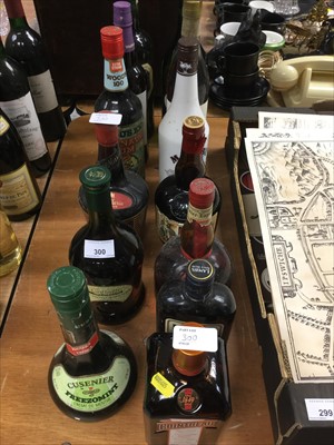 Lot 300 - Thirteen bottles of assorted bottles of Spirits to include Cointreau, Malibu and Sherry (13)