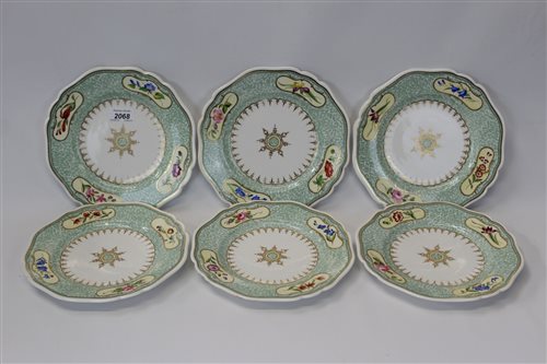 Lot 2068 - Set of six Royal Worcester cabinet plates -...