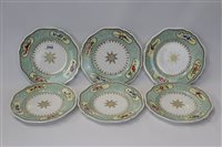 Lot 2068 - Set of six Royal Worcester cabinet plates -...