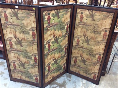 Lot 942 - Japanese screen with figure decoration