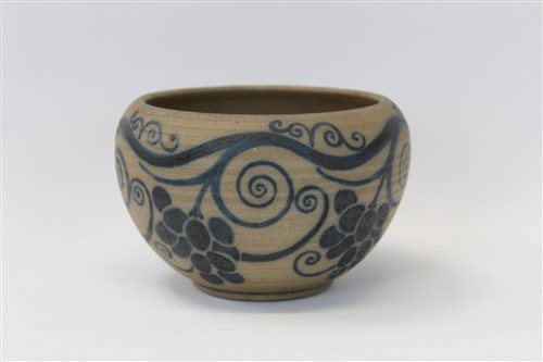 Lot 2073 - Italian Mugello pottery vase / bowl with...