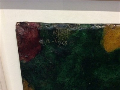 Lot 219 - Maurice Jadot (1896-1963) unique resin relief sculpture, signed and inscribed, framed, gallery label verso