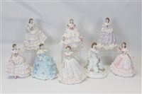 Lot 2079 - Set of eight Royal Worcester limited edition...