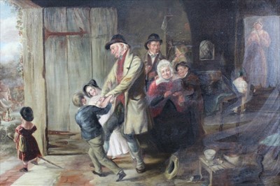 Lot 1022 - Irish school 19th century, 'Come to the Fair Grandad'