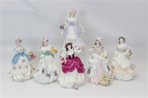 Lot 2082 - Six Coalport limited edition figures from the...