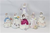 Lot 2082 - Six Coalport limited edition figures from the...