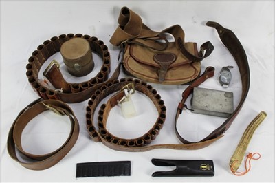 Lot 821 - Holland & Holland gun sling and other shooting related items