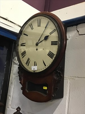 Lot 68 - Victorian drop dial wall clock