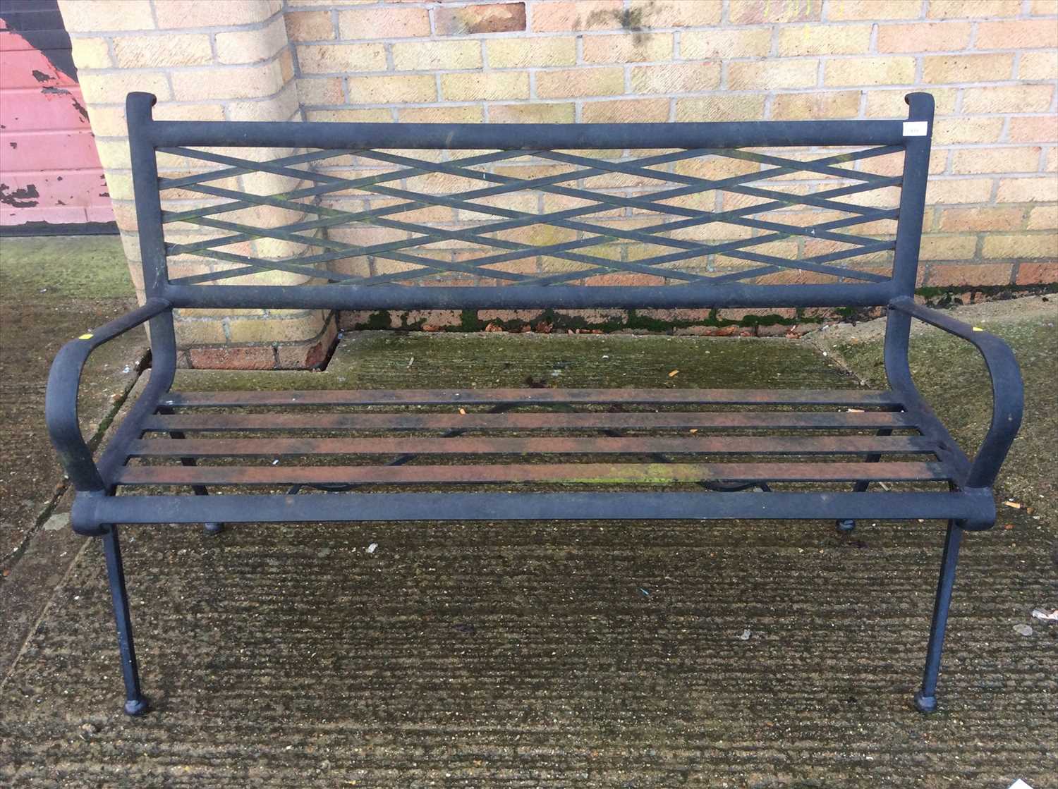 Lot 855 Cast iron garden bench