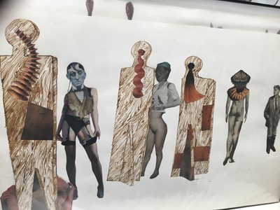 Lot 37 - Ahmed Mahmood (born 1937) -  A2 portfolio housing a series of 40 erotic collages