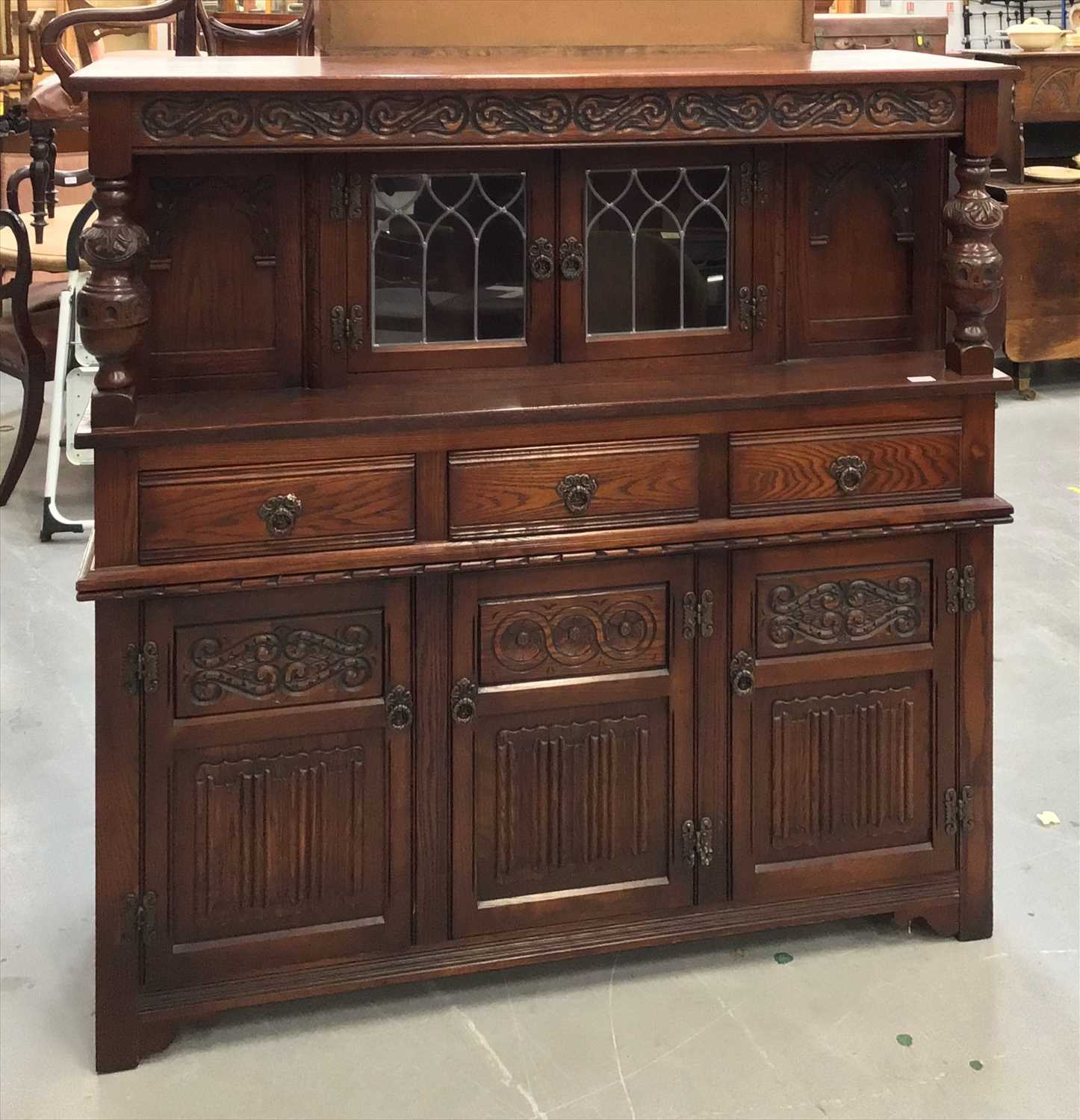 Lot 858 - Old Charm court cupboard