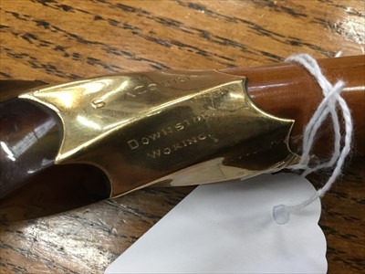 Lot 684 - Fine 19th Century 18ct gold mounted malacca walking stick by Brigg, with wrythen carved tortoiseshell handle, assayed for C. D., London 1892, stamped BRIGG, engraved inscription to S. ACOURT, DOWNS...