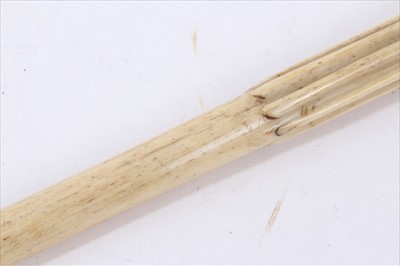 Lot 699 - Late 18th. / early 19th century carved narwhal and exotic wood walking stick