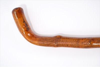 Lot 707 - Rare early 19th century scrimshaw walking stick