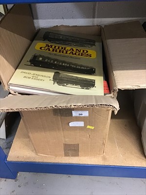 Lot 50 - Box train and railway  books