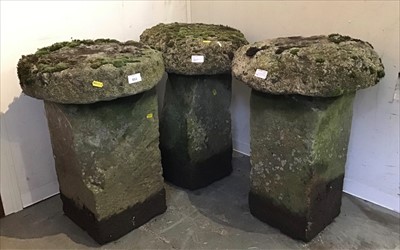 Lot 853 - Three staddle stones