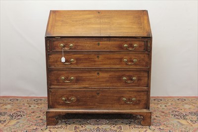 Lot 1359 - George III mahogany bureau