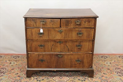 Lot 1360 - Early 18th century walnut chest