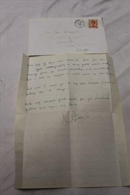 Lot 1056 - Autograph Noel Coward (1899-1973) British playwright, composer and actor. Handwritten letter.