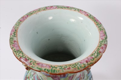 Lot 49 - 19th Century Chinese Canton porcelain vase