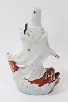 Lot 74 - 20th century Chinese porcelain figure of Guan yin