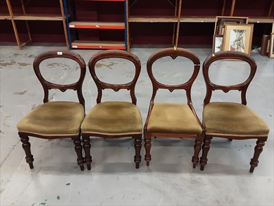 Lot 869 - Seven Victorian dining chairs