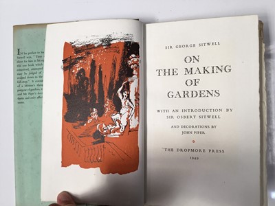 Lot 351 - Book - one volume, Sir George Sitwell On The Making Of Gardens, illustrated by John Piper, published Dropmore Press 1949, with dust jacket