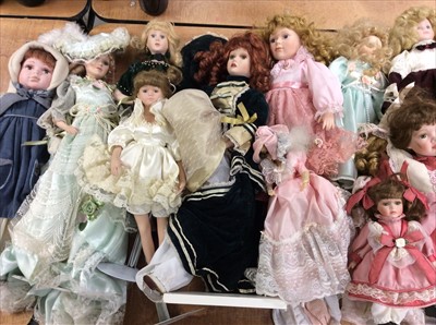 Lot 403 - Quantity various porcelain dolls including Leonardo Collection (approximately 50)